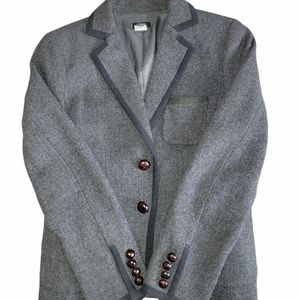 J Crew Charcoal Gray Wool Jacket, Size 6